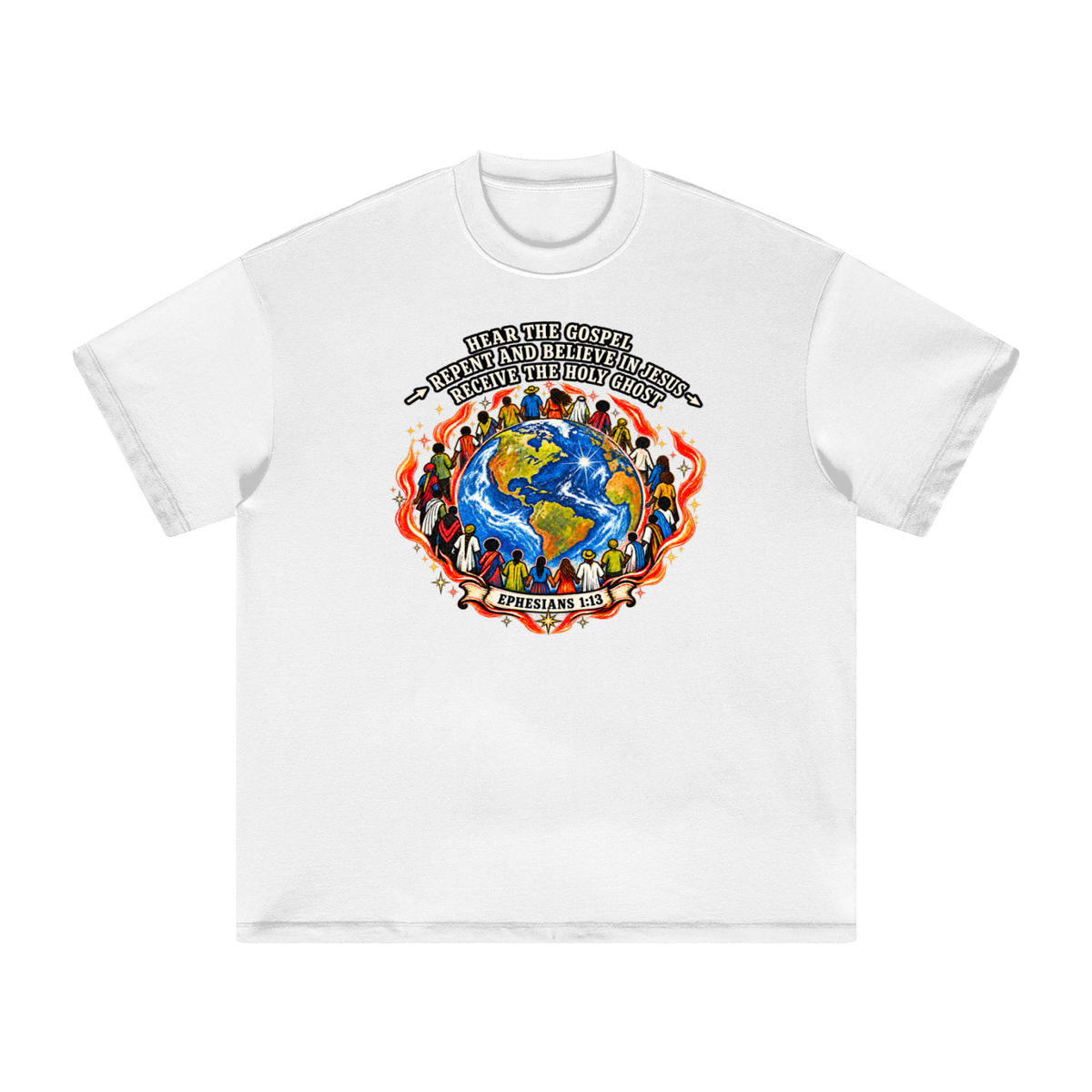 Hear the Gospel > repent and believe in Jesus > Receive the Holy Ghost T-Shirt