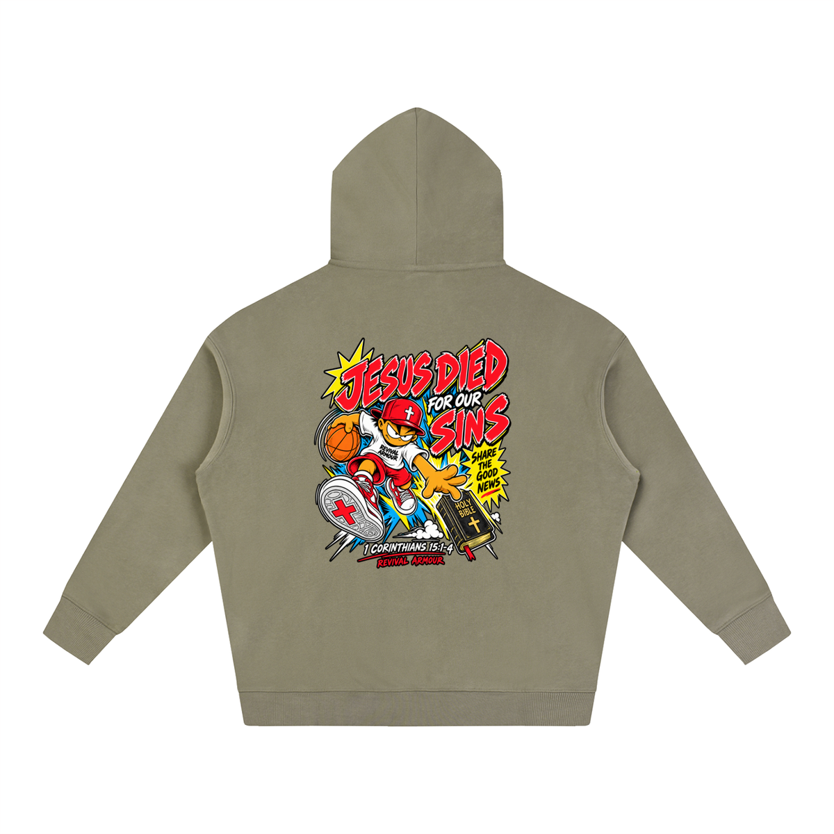 SUBMIT TO JESUS RESIST THE DEVIL AND HE WILL FLEE FROM YOU INSPIRED BY JAMES 4:7 JESUS DIED FOR OUR SINS SHARE THE GOOD NEWS HOLY BIBLE 1 CORTHIANS 15:1-4 REVIVAL ARMOUR Hoodie