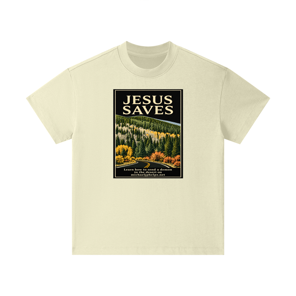 JESUS SAVES Learn how to send a demon to the desert on michaeljphelps.net Kids T-Shirt