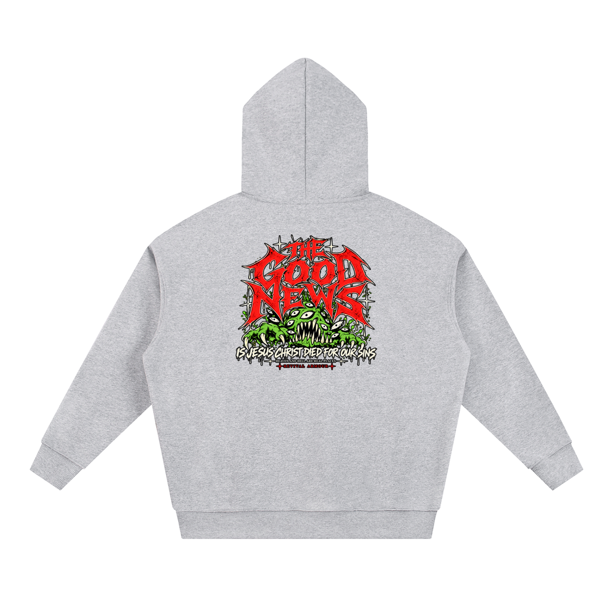 ACCORDING TO 1 CORINTHIANS 15:1-4 NLT THE GOOD NEWS IS JESUS CHRIST DIED FOR OUR SINS HEAVEN AND HELL ARE PLACES Hoodie