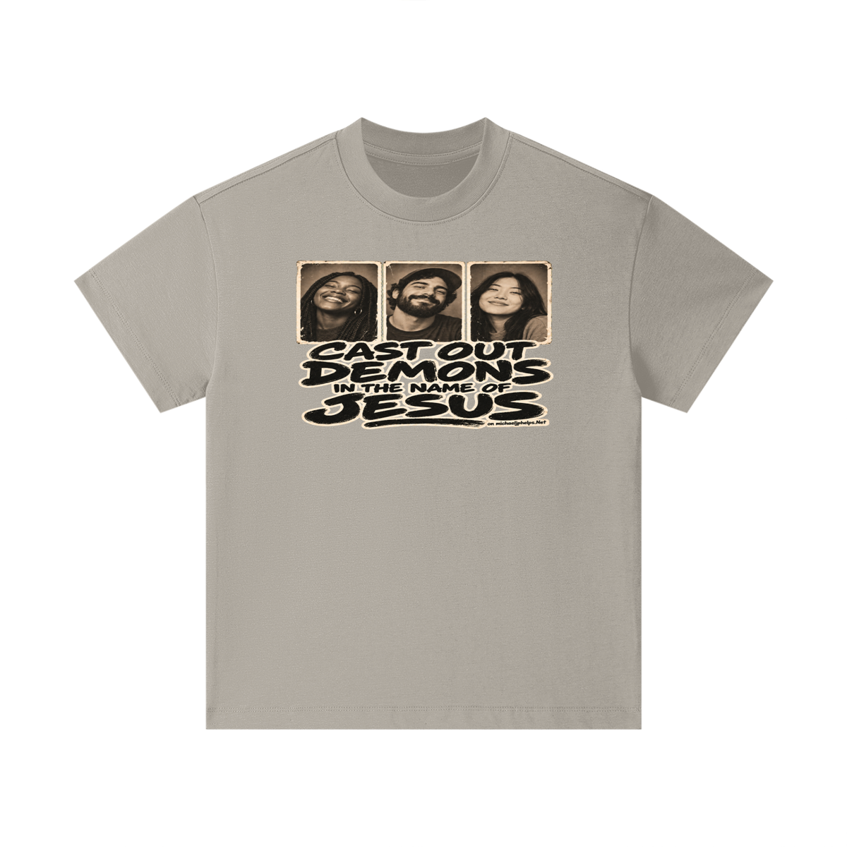 Cast out demons in the name of Jesus on Michaeljphelps.Net Kids T-Shirt