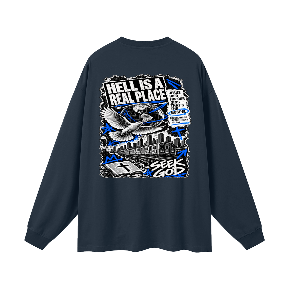 FISH FOR PEOPLE THAT'S A metaphor AND YOU COULD LEARN HOW TO CAST OUT DEMONS ON MICHAELJPHELPS.COM Long Sleeve T-Shirt