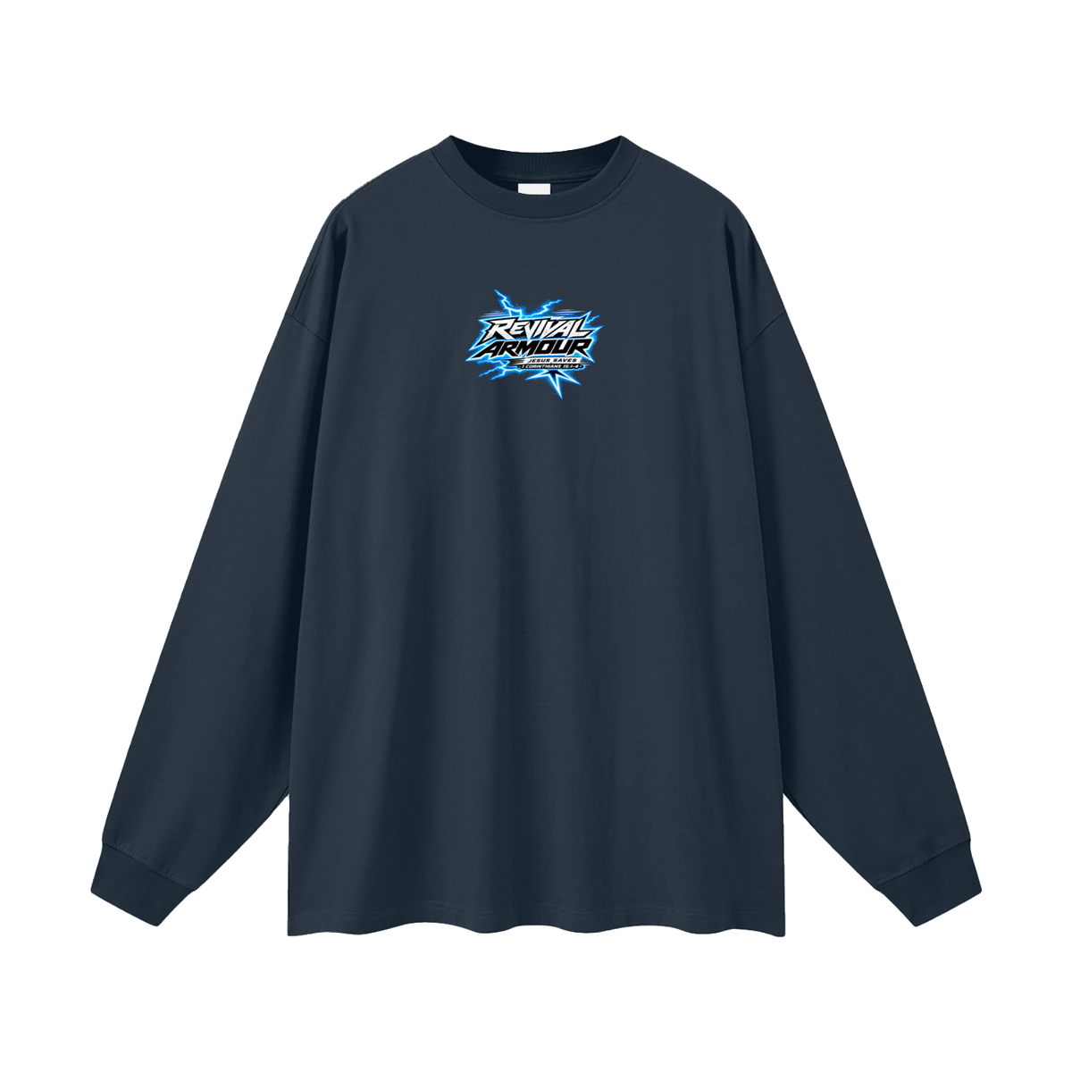 REVIVAL ARMOUR JESUS SAVES -1 CORINTHIANS 15:1-4- Long Sleeve T-Shirt