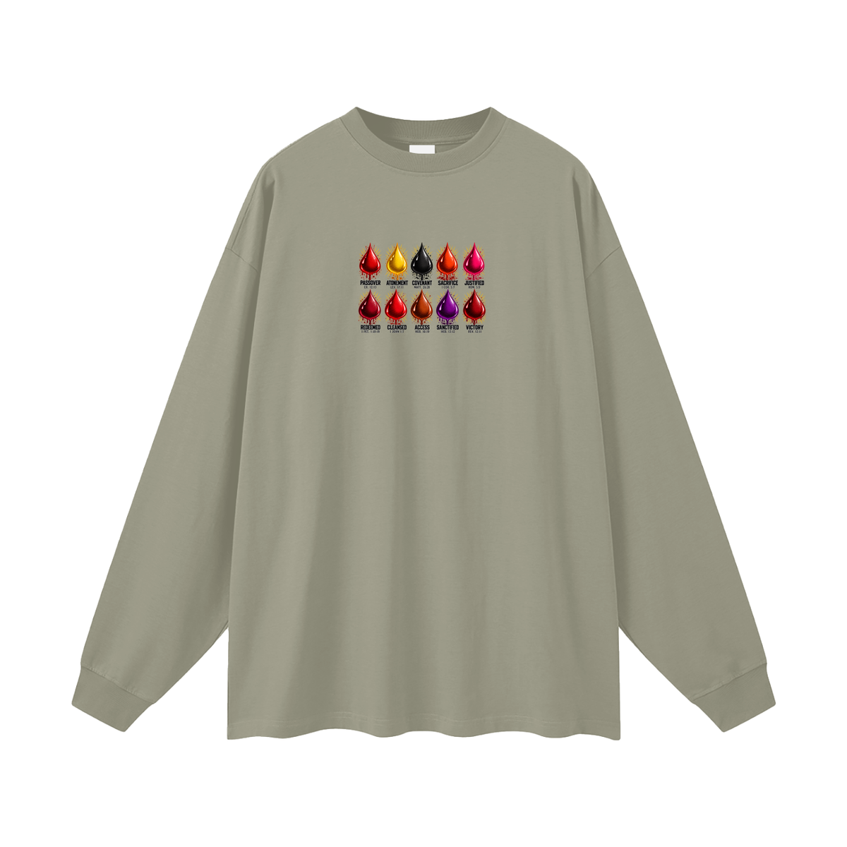 10 BLOOD LOGOS Long Sleeve T-Shirt