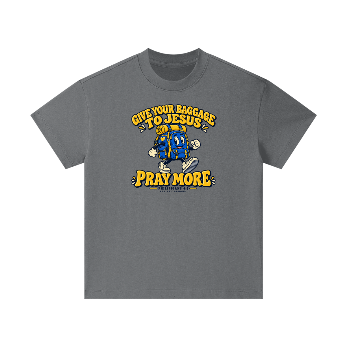 GIVE YOUR BAGGAGE TO JESUS PRAY MORE - PHILIPPIANS 4:6 - Kids T-Shirt