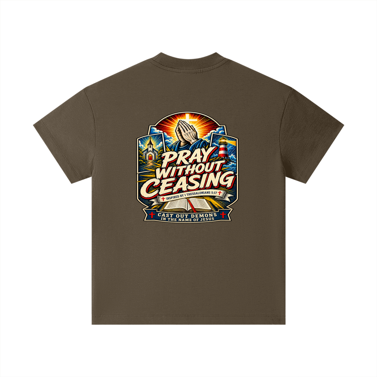 PRAY WITHOUT CEASING INSPIRED 1 THESSALONIANS 5:17 CAST OUT DEMONS IN THE NAME OF JESUS Kids T-Shirt