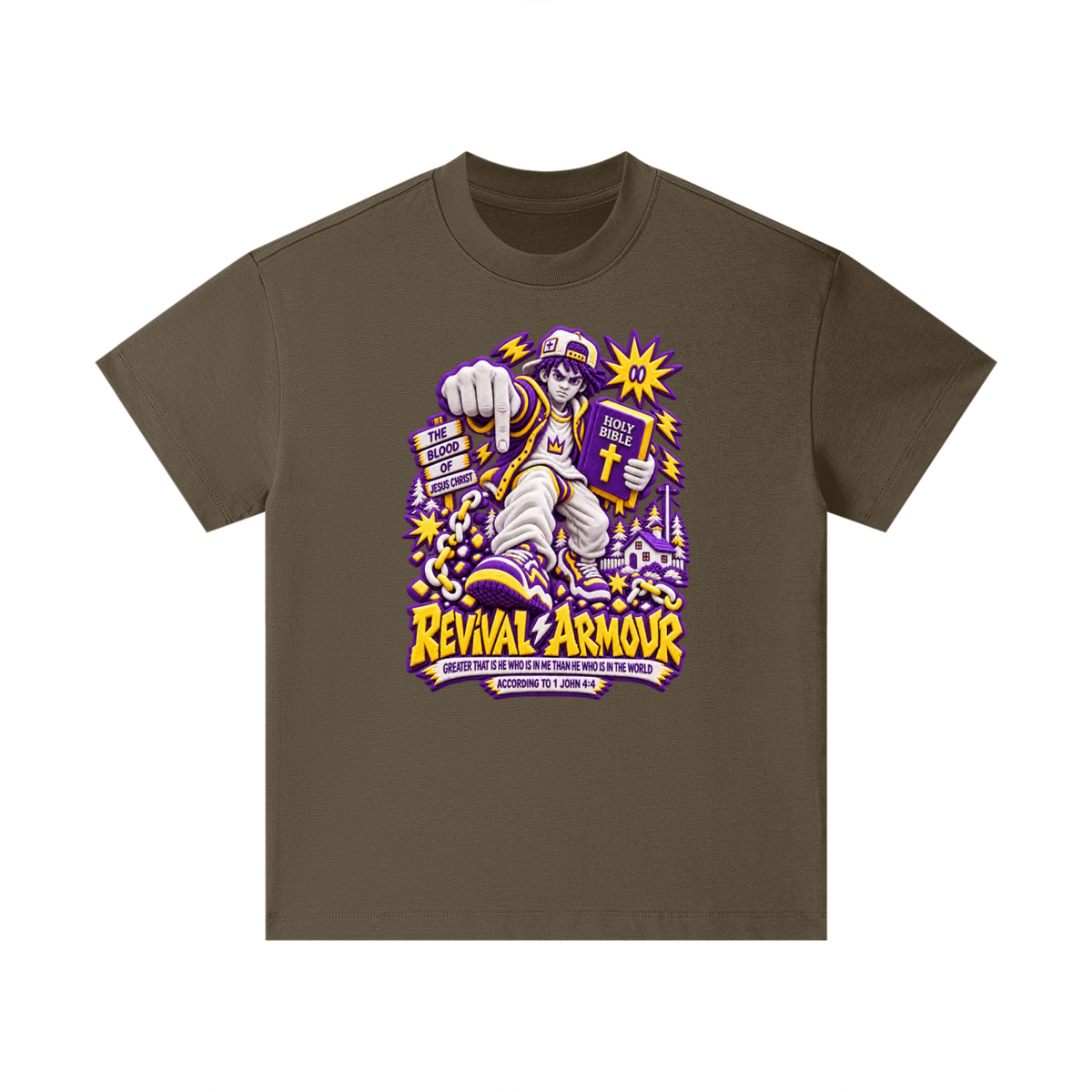 GREATER THAT IS HE WHO IS IN ME THAN WHO IS IN THE WORLD ACCORDING TO 1 JOHN 4:4 Kids T-Shirt