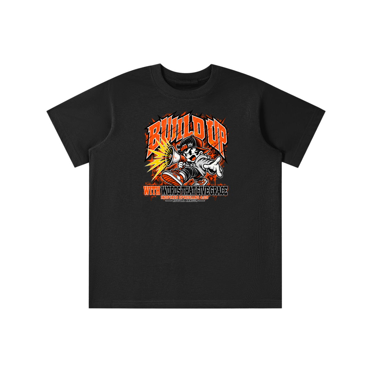 BUILD UP WITH WORDS THAT GIVE GRACE INSPIRED BY EPHESIANS 4:29 youth T-shirt