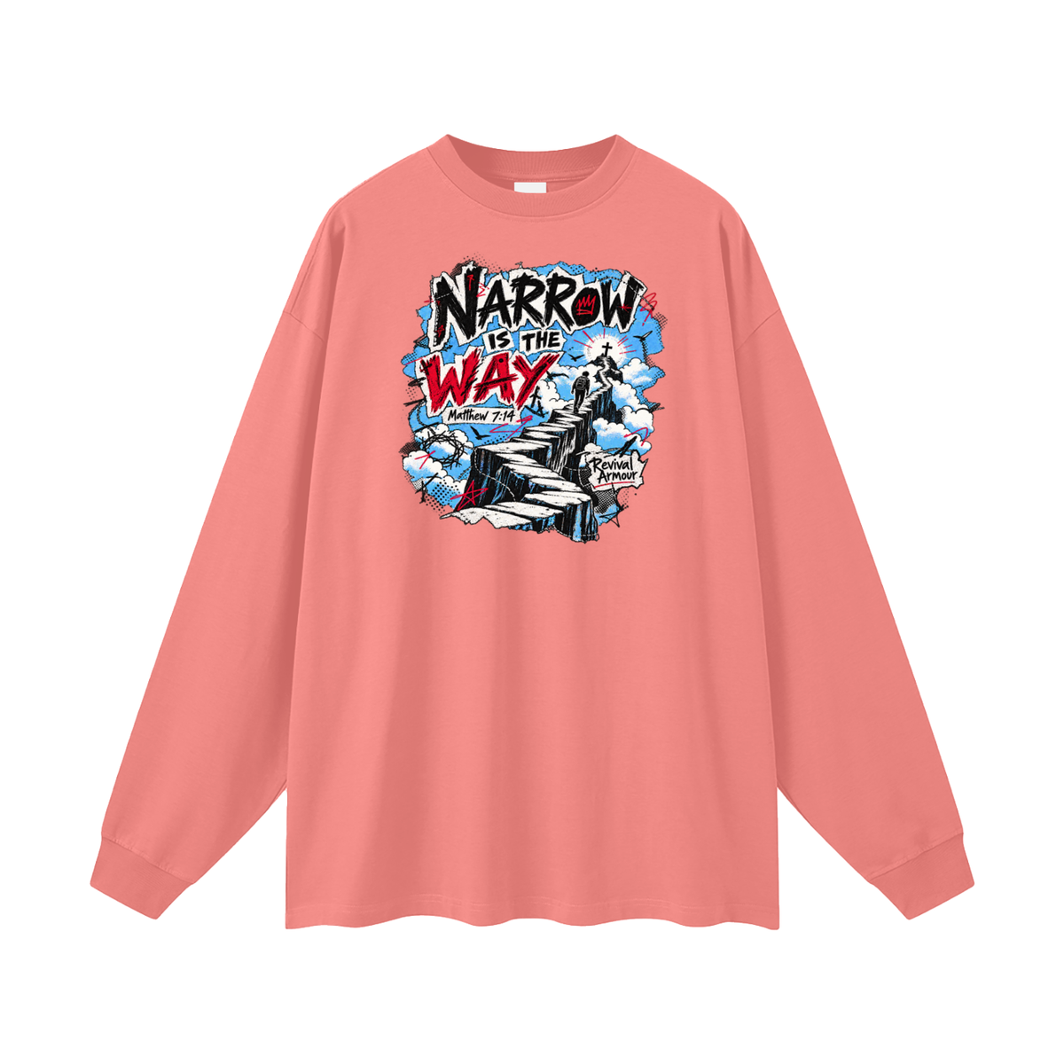NARROW IS THE WAY [MATTHEW 7:14] Revival Armour Long Sleeve T-Shirt