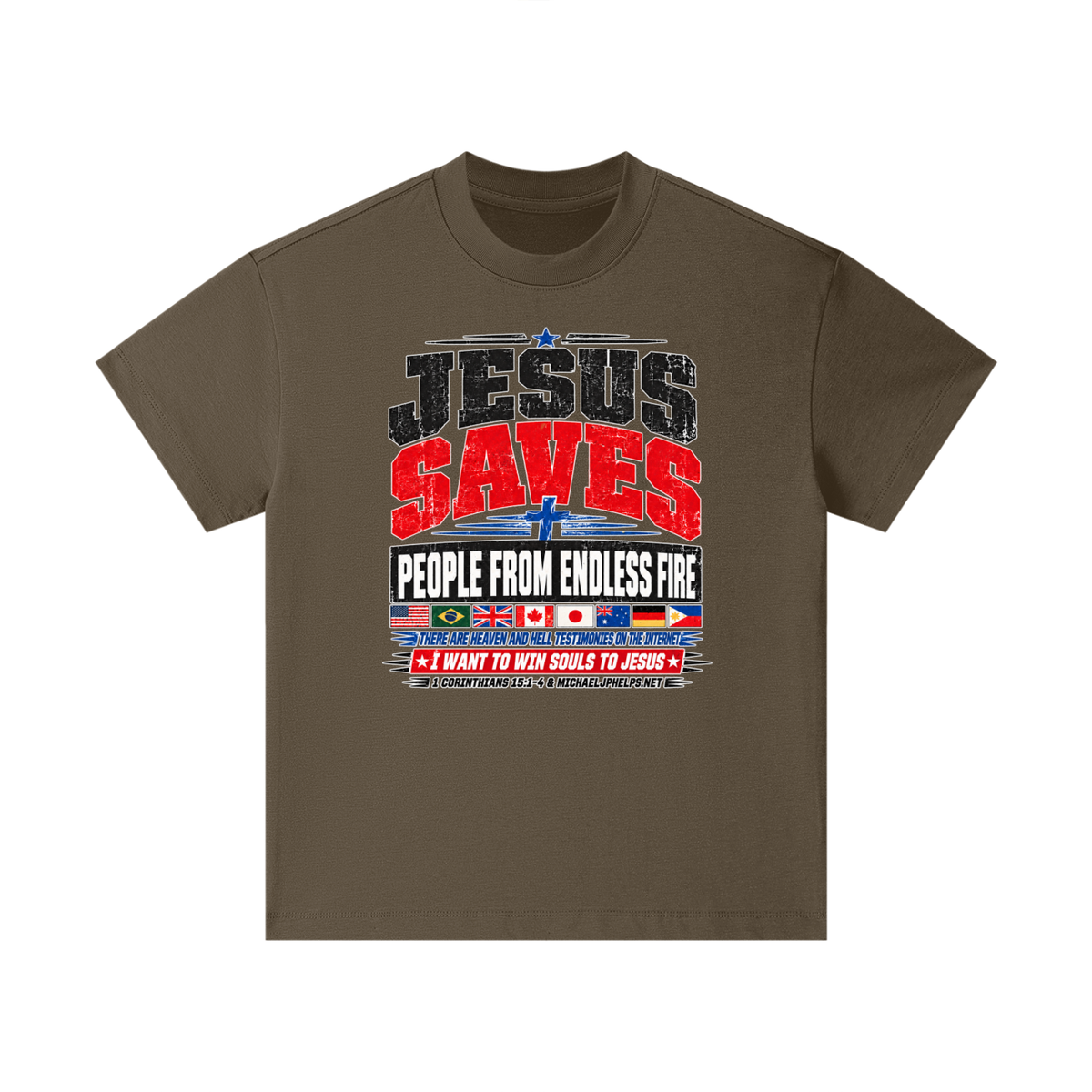 JESUS SAVES PEOPLE FROM ENDLESS FIRE THERE ARE HEAVEN AND HELL TESTIMONIES ON THE INTERNET I WANT TO WIN SOULS TO JESUS Kids T-Shirt