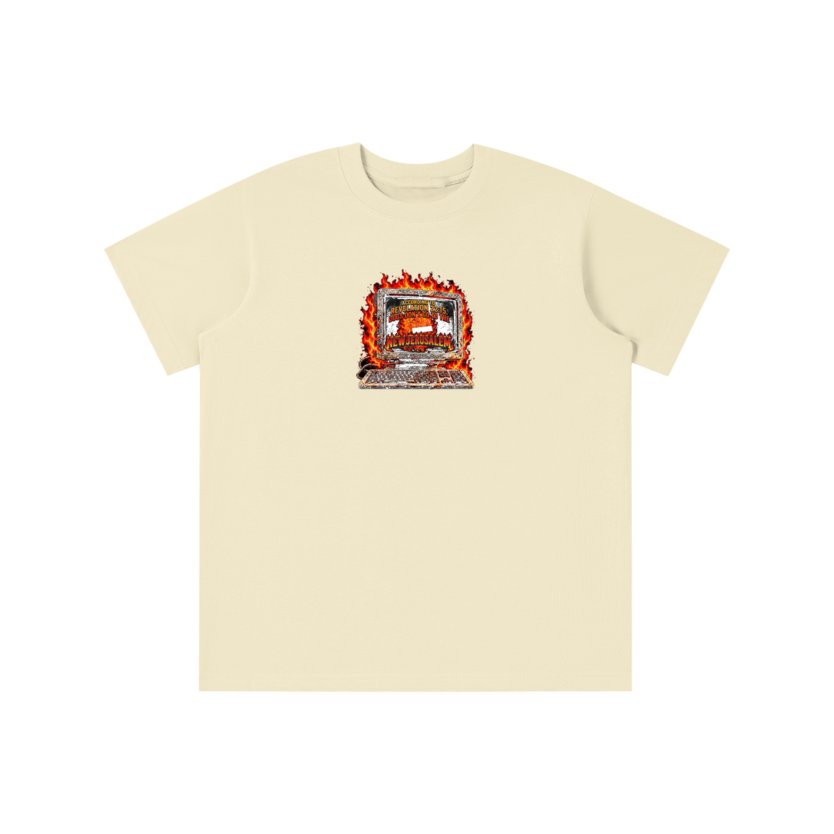 ACCORDING TO REVELATION 22:15, DOGS DON'T GO TO THE NEW JERUSALEM youth T-shirt