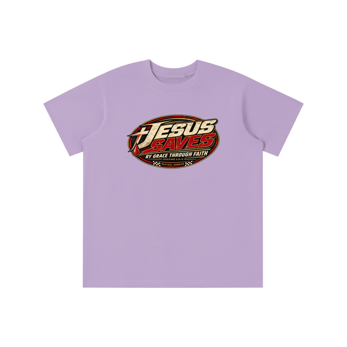 JESUS SAVES BY GRACE THROUGH FAITH - EPHESIANS 2:8-9 - youth T-shirt