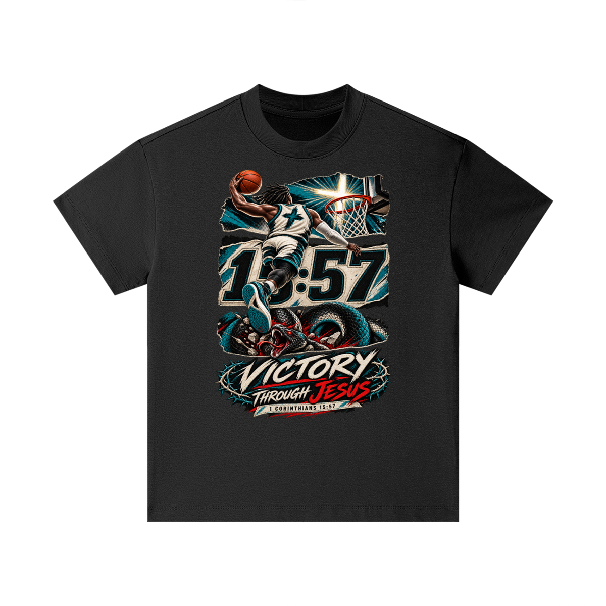 victory though Jesus Kids T-Shirt