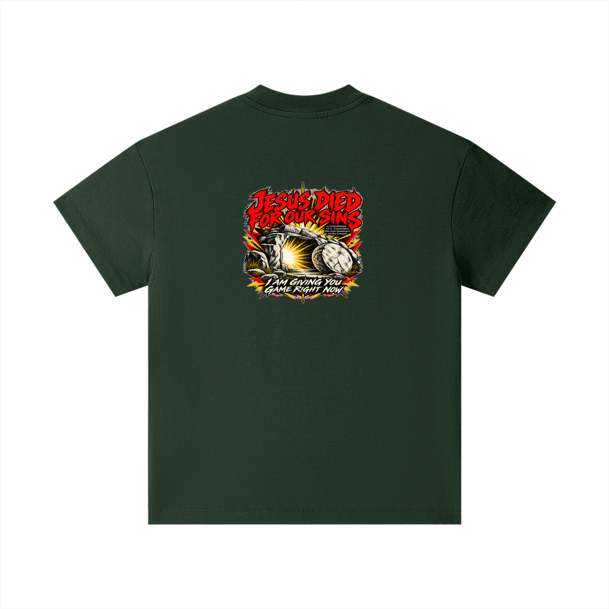 JESUS DIED FOR OUR SINS 1 Corinthians 15:1-4 provides the core summary of the Gospel I AM GIVING YOU GAME RIGHT NOW Kids T-Shirt