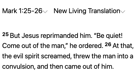 Mark 1:25-26 NLT  T-Shirt