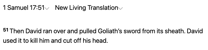 David cut off Goliaths head T-Shirt