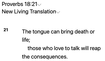 Proverbs 18:21 NLT T-Shirt