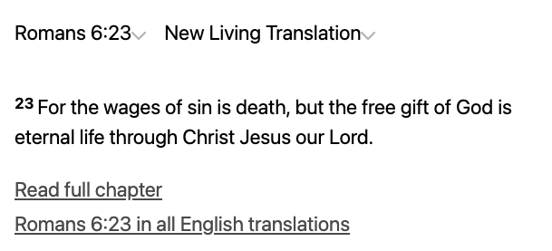Romans 6:23 T-Shirt