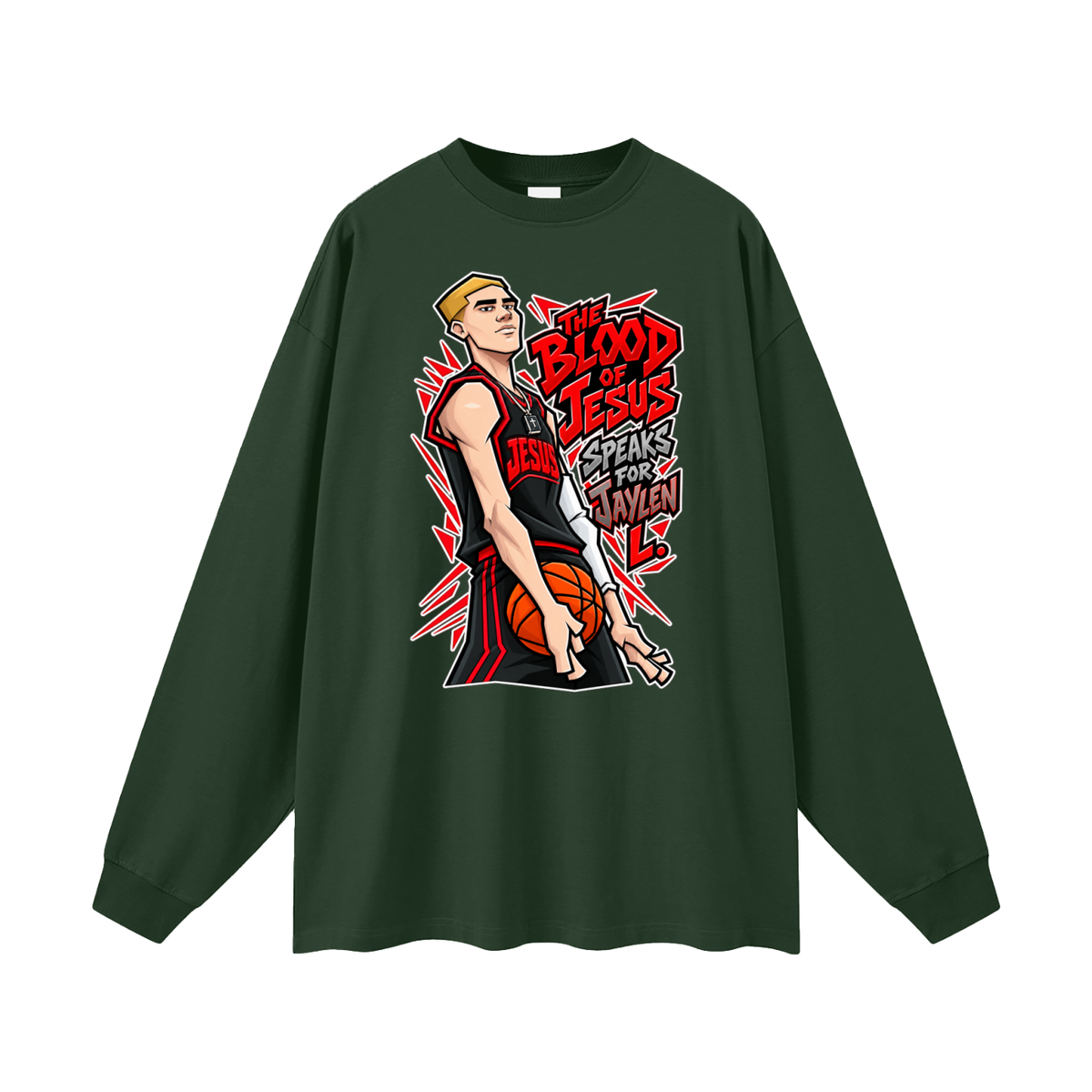 THE BLOOD OF JESUS SPEAKS FOR JAYLEN L. Long Sleeve T-Shirt