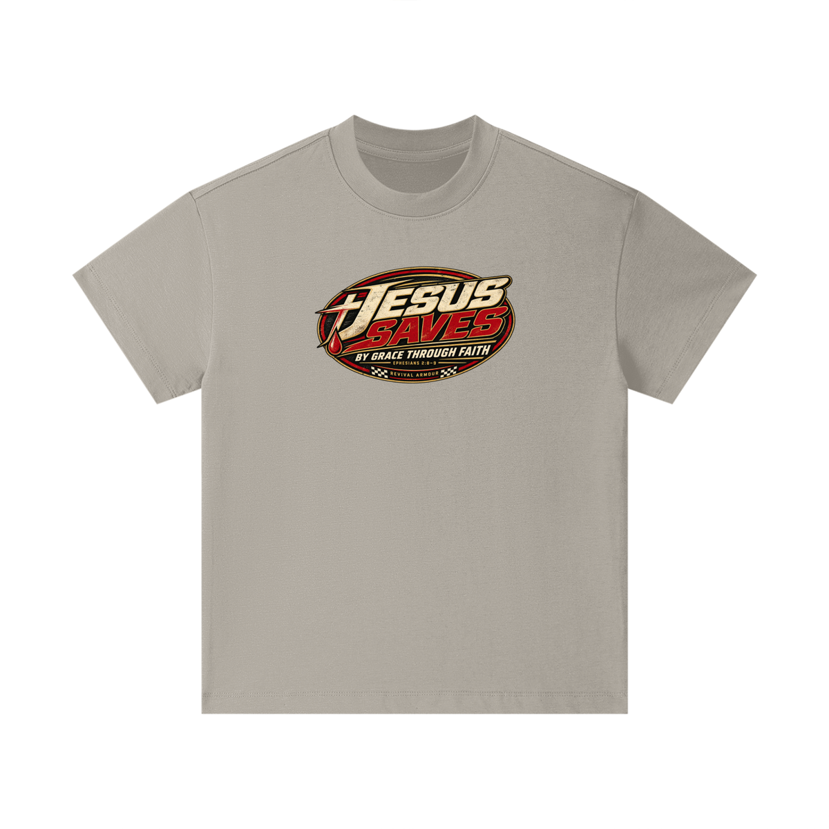 JESUS SAVES BY GRACE THROUGH FAITH - EPHESIANS 2:8-9 - Kids T-Shirt