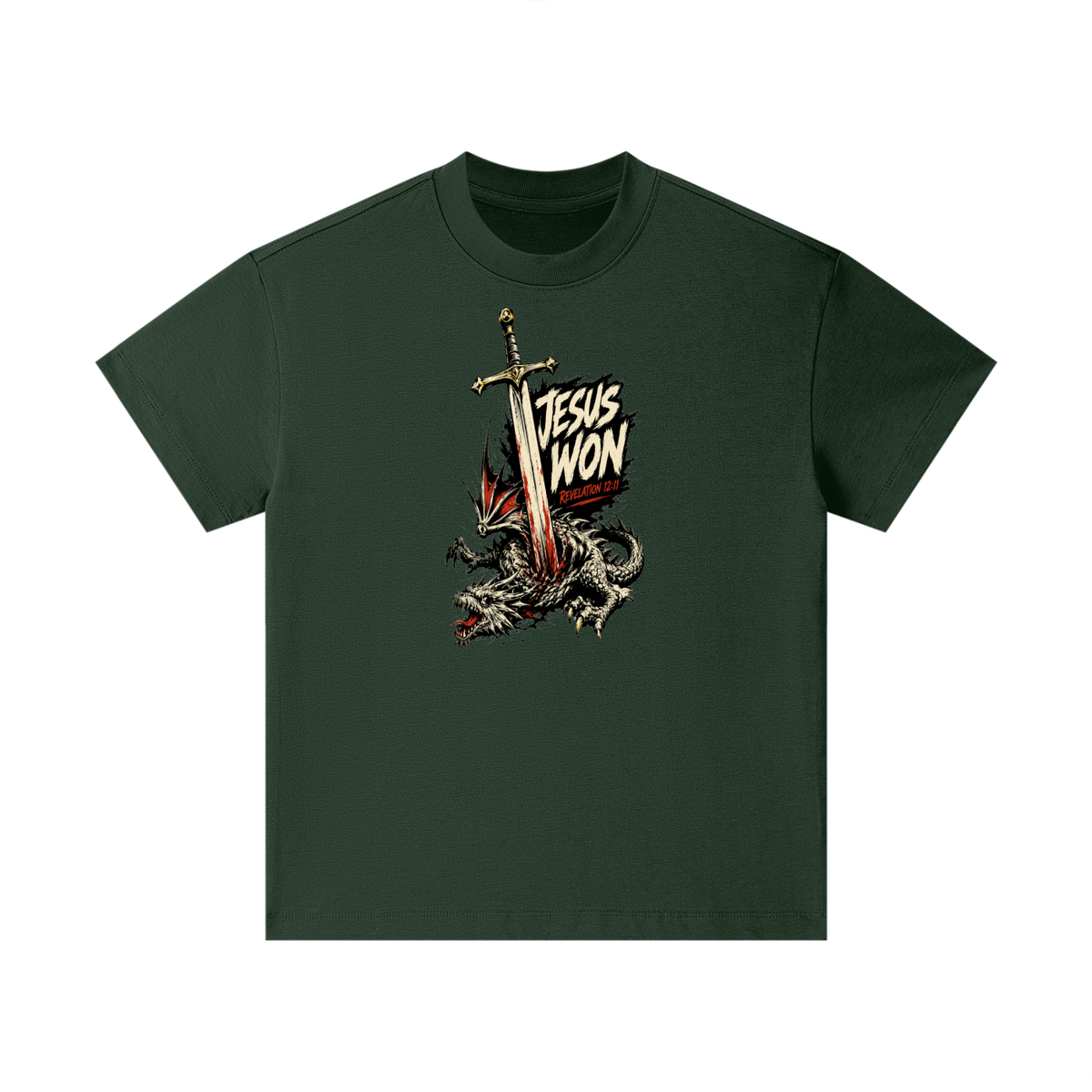 Jesus Won Revelation 12:11 Kids T-Shirt