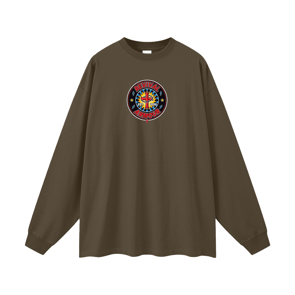 REVIVAL EST. 2026 ARMOUR JESUS DIED FOR OUR SINS Long Sleeve T-Shirt