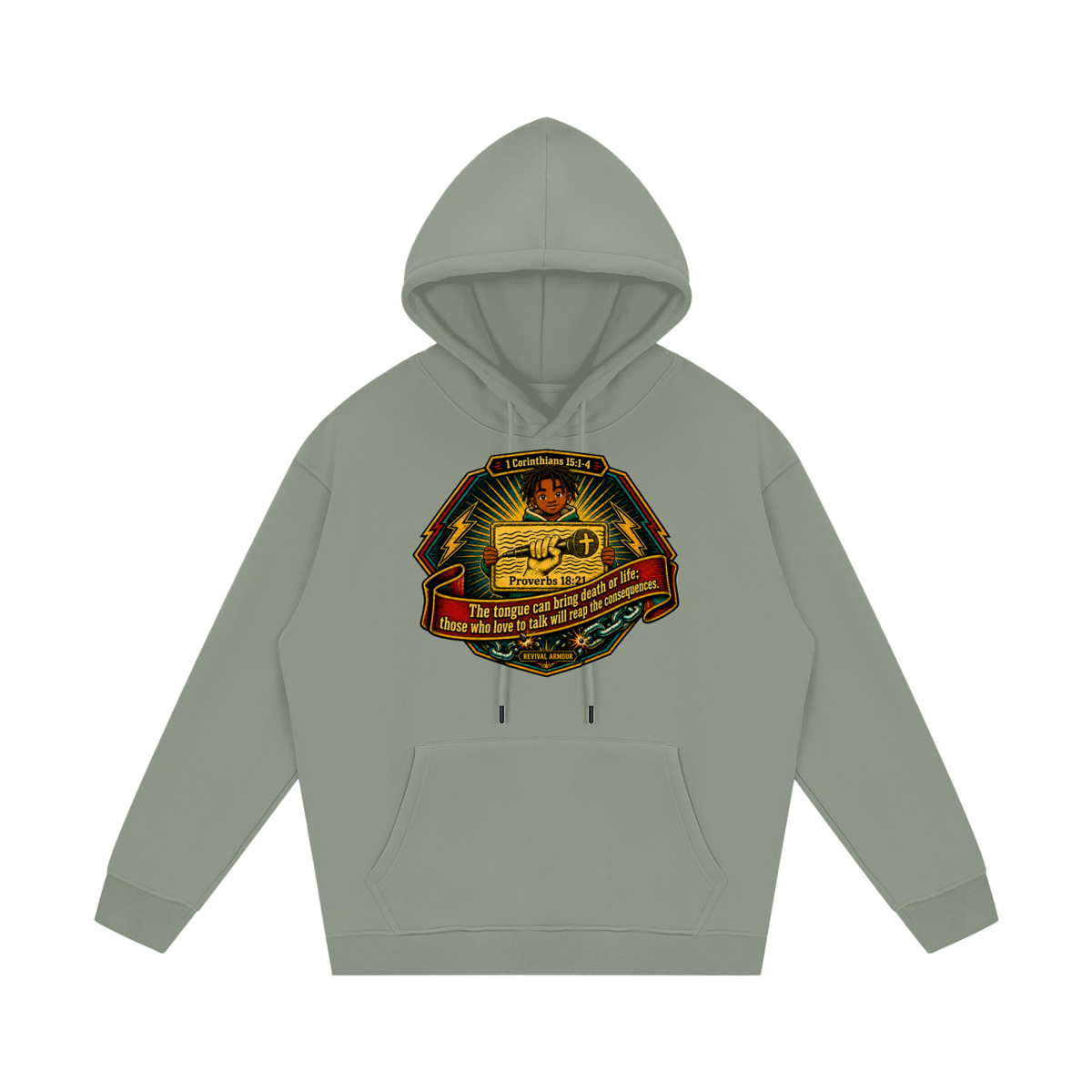 Proverbs 18:21 NLT Hoodie