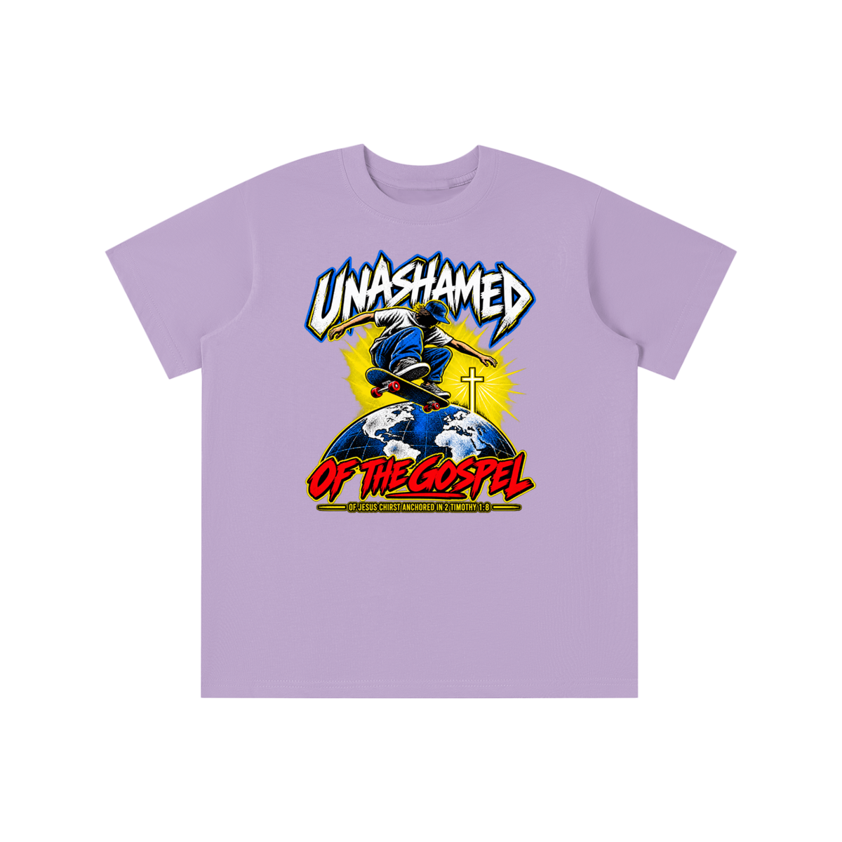 UNASHAMED OF THE GOPEL OF JESUS CHIRST ANCHORED IN 2 TIMOTHY 1:8 youth T-shirt