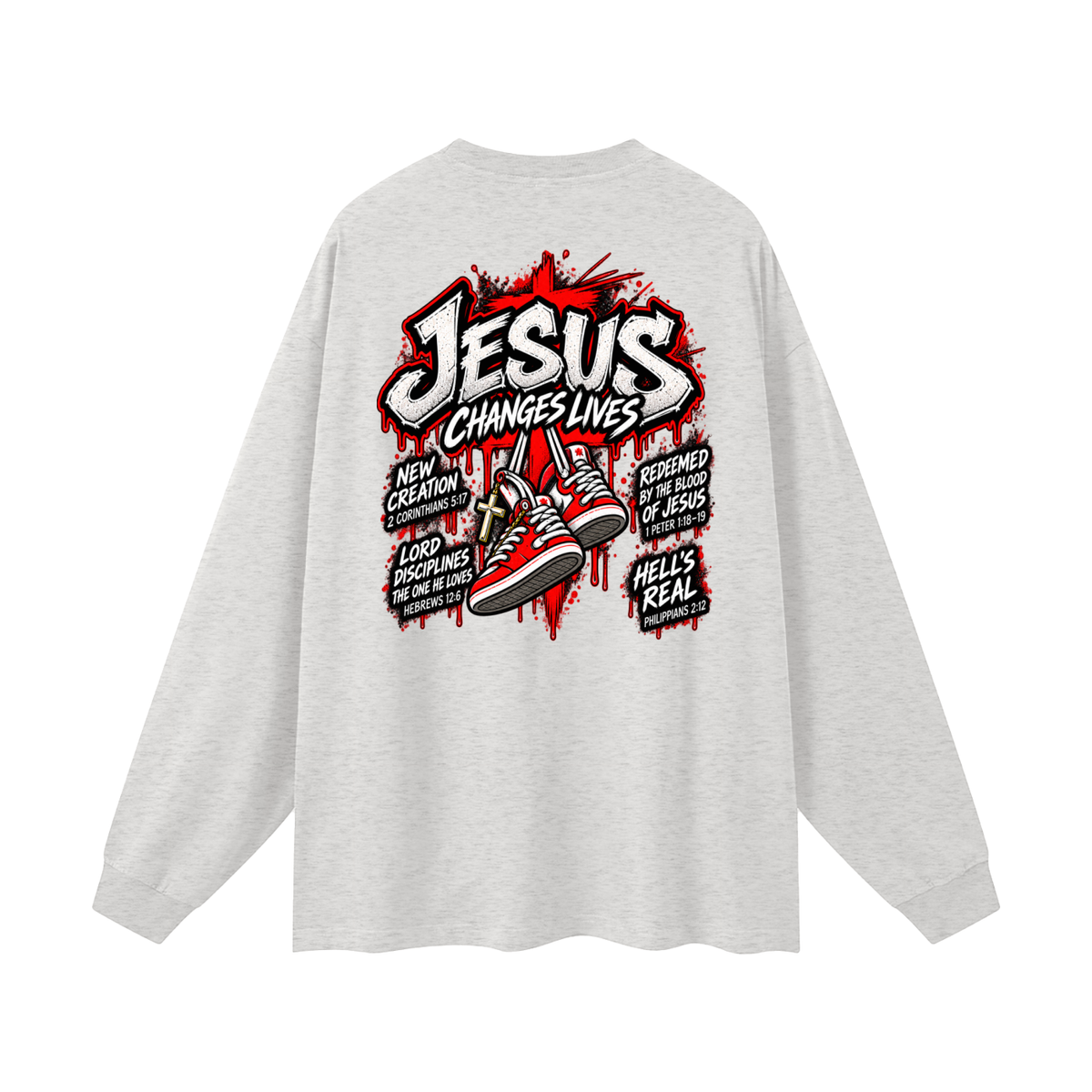 JESUS CHANGES LIVES Long Sleeve T-Shirt