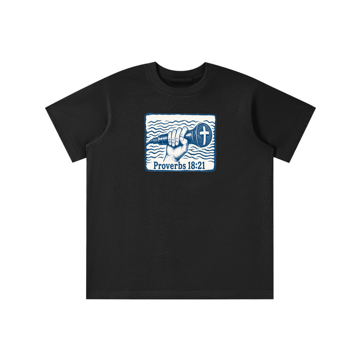 Proverbs 18:21 mic youth T-shirt