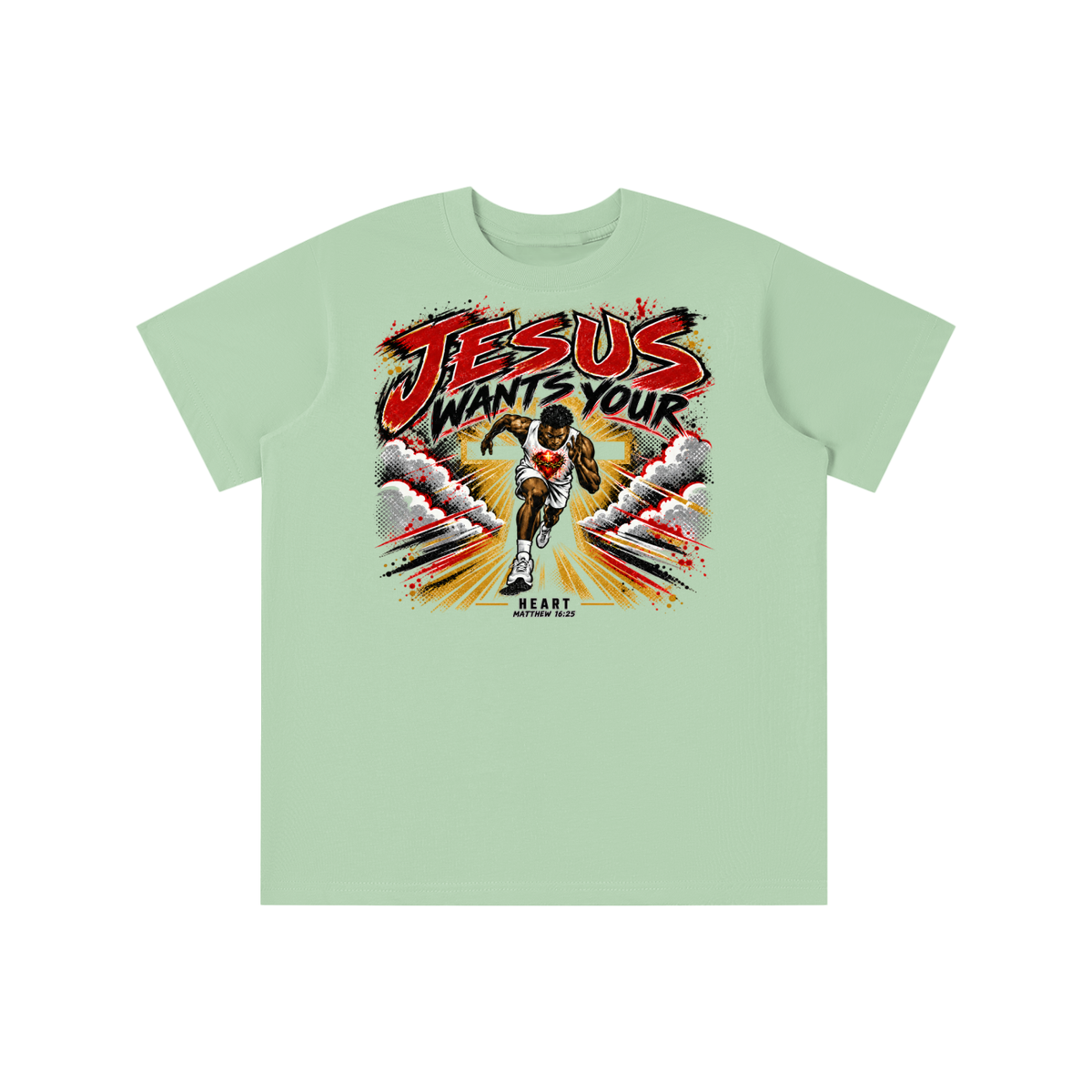 JESUS WANTS YOUR HEART MATTEW 16:25 youth T-shirt
