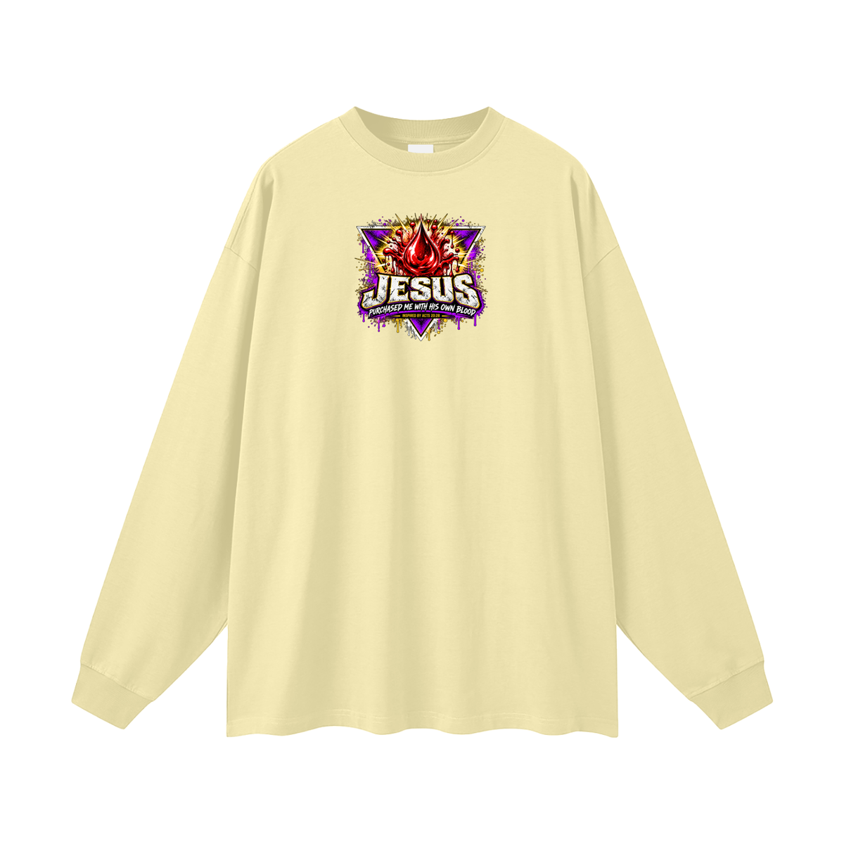 JESUS PURCHASED ME WITH HIS OWN BLOOD INSPIRED BY ACTS 20:28 Long Sleeve T-Shirt