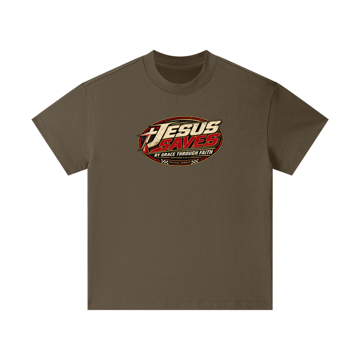 JESUS SAVES BY GRACE THROUGH FAITH - EPHESIANS 2:8-9 - Kids T-Shirt