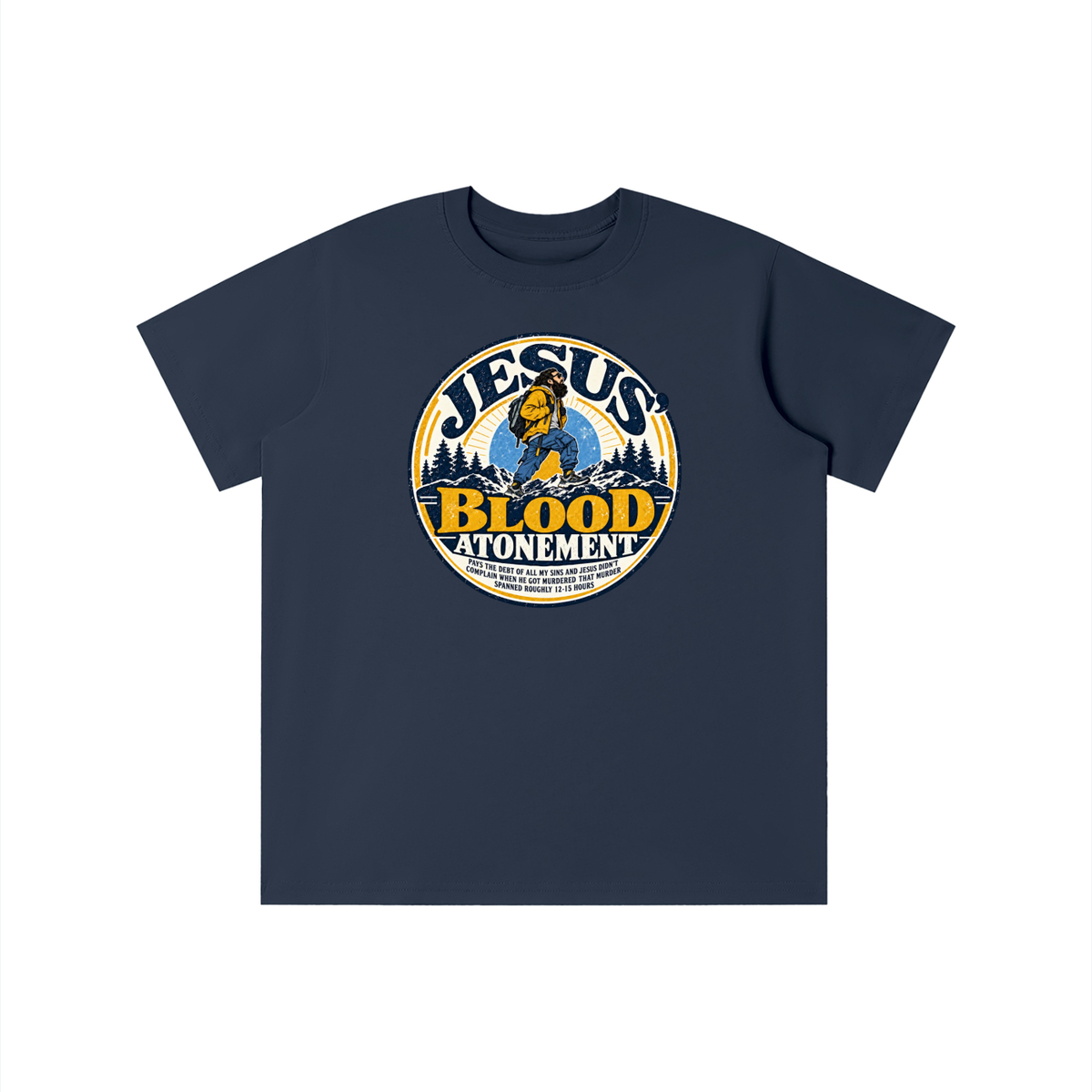 JESUS' BLOOD ATONEMENT PAYS THE DEBT OF ALL MY SINS AND JESUS DIDN'T COMPLAIN WHEN HE GOT MURDERED THAT MURDER SPNNED ROUGHLY 12-15 HOURS youth T-shirt