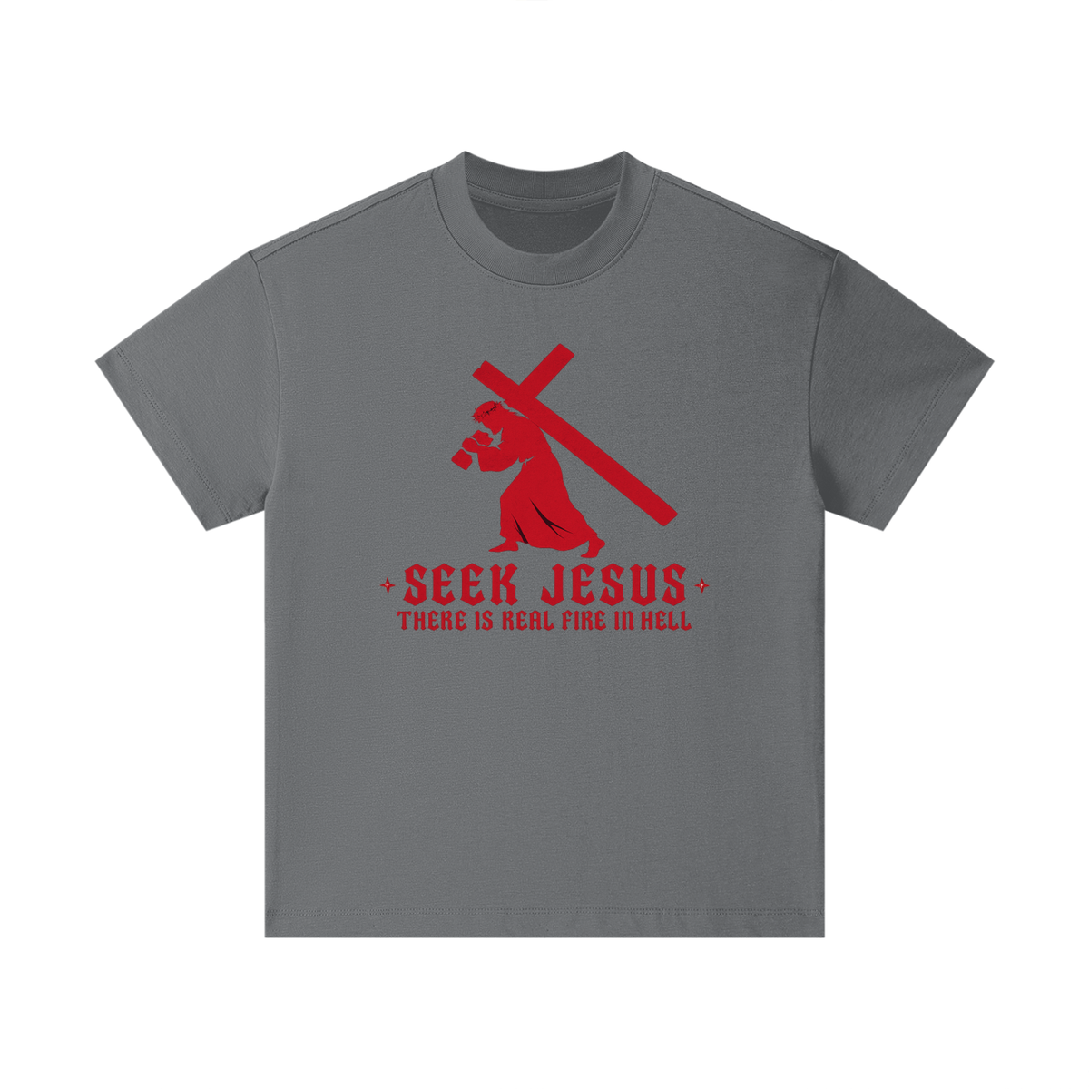 SEEK JESUS THERE IS REAL FIRE IN HELL Kids T-Shirt