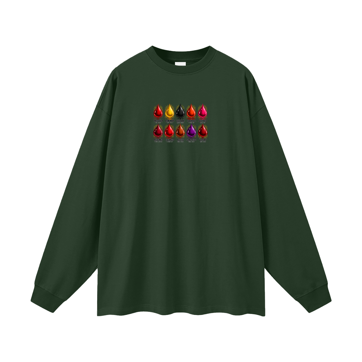 10 BLOOD LOGOS Long Sleeve T-Shirt