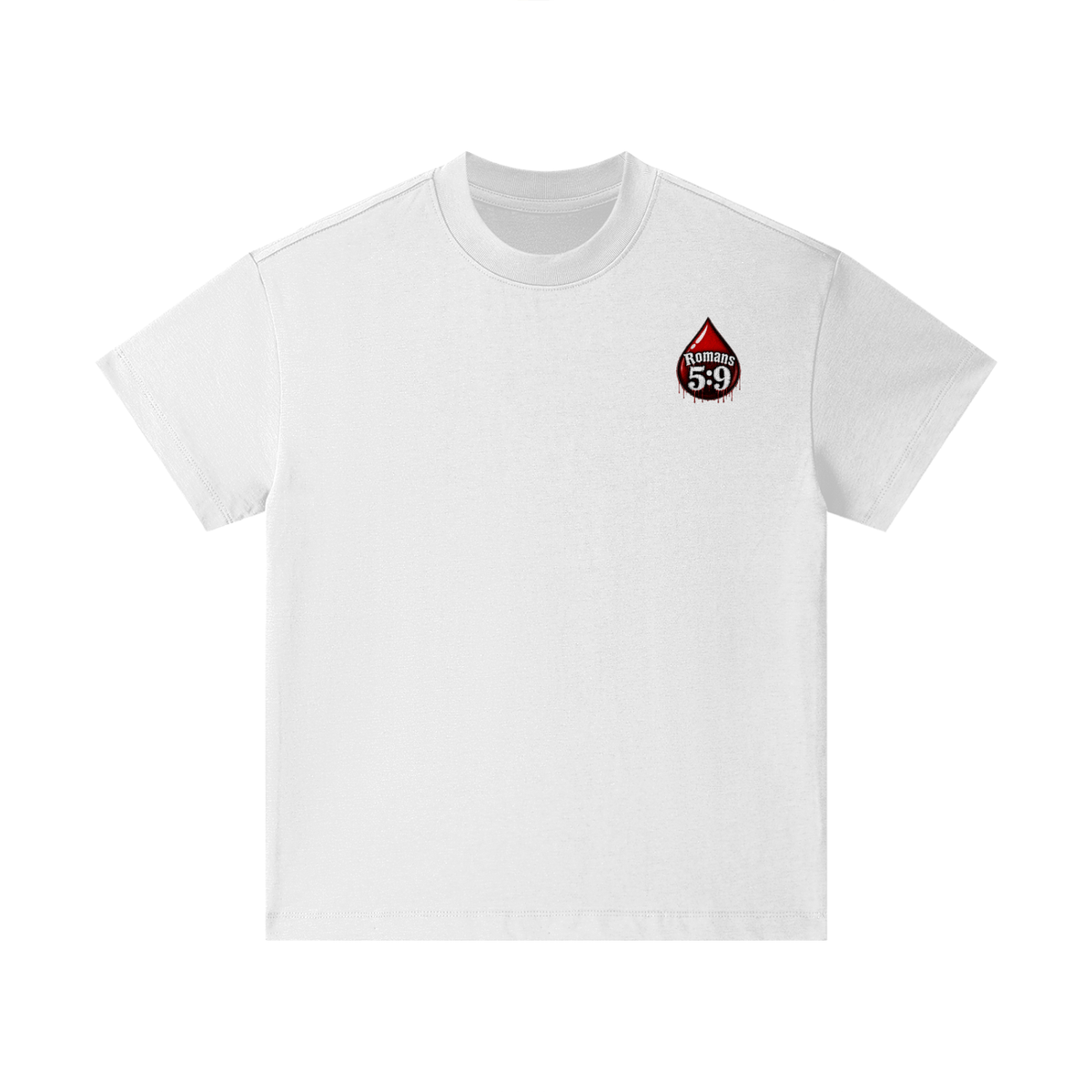 Romans 5:9 blood emoji Kids T-Shirt