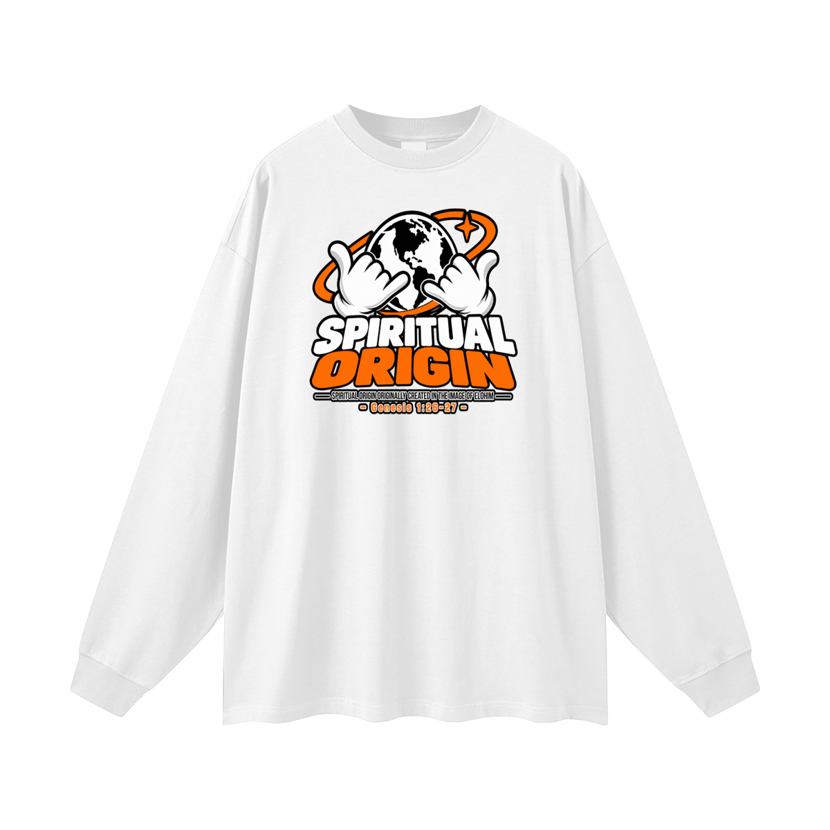 SPIRITUAL ORGIN SPIRITUAL ORGIN ORIGINALLY CREATED IN THE IMAGE OF ELOHIM - GENESIS 1:26-27 - Long Sleeve T-Shirt