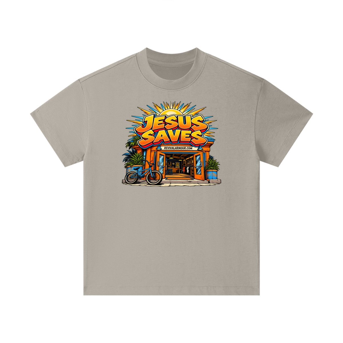 JESUS SAVES REVIVALARMOUR.COM Kids T-Shirt