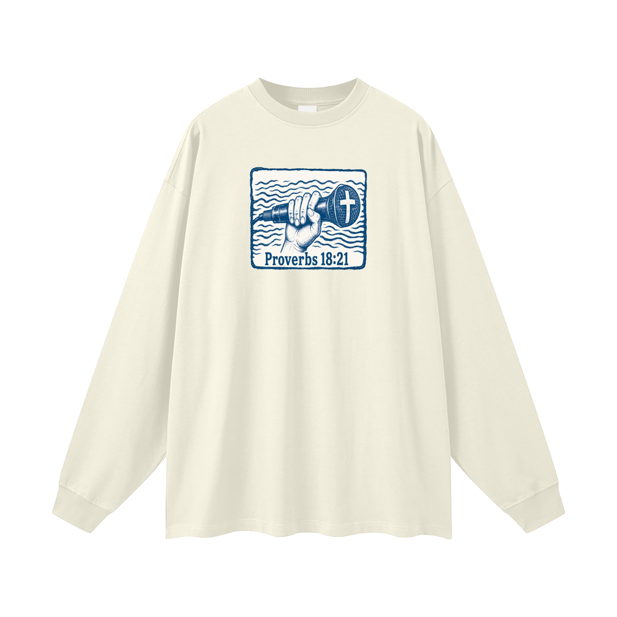Proverbs 18:21 mic Long Sleeve T-Shirt