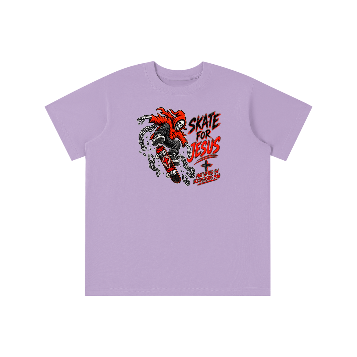 SKATE FOR JESUS MOTIVATED BY ECCLESIASTES 9:10 youth T-shirt