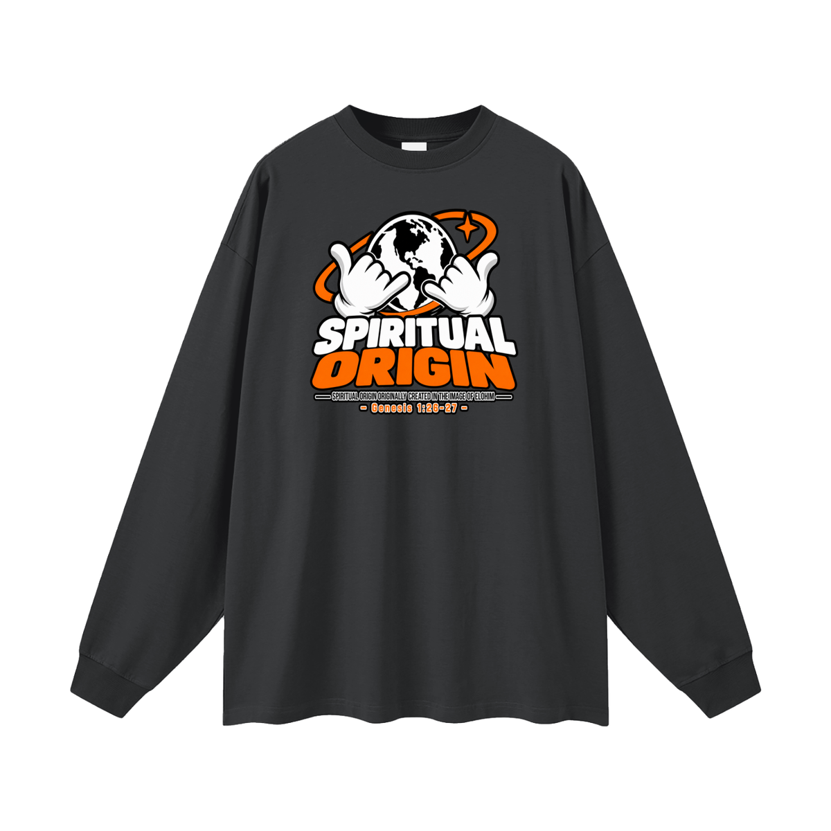 SPIRITUAL ORGIN SPIRITUAL ORGIN ORIGINALLY CREATED IN THE IMAGE OF ELOHIM - GENESIS 1:26-27 - Long Sleeve T-Shirt