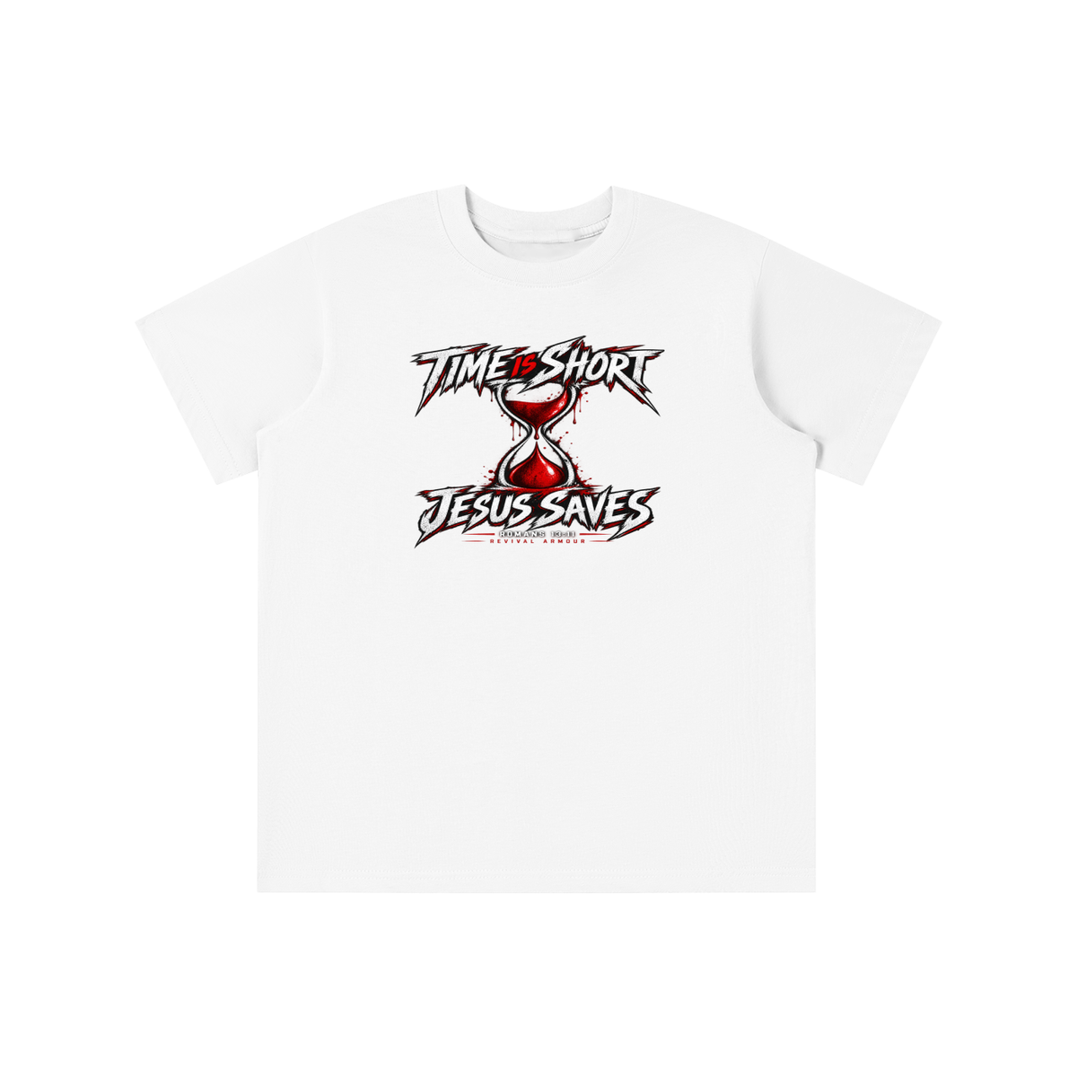 TIME IS SHORT JESUS SAVES ROMANS 13:11 REVIVAL ARMOUR youth T-shirt