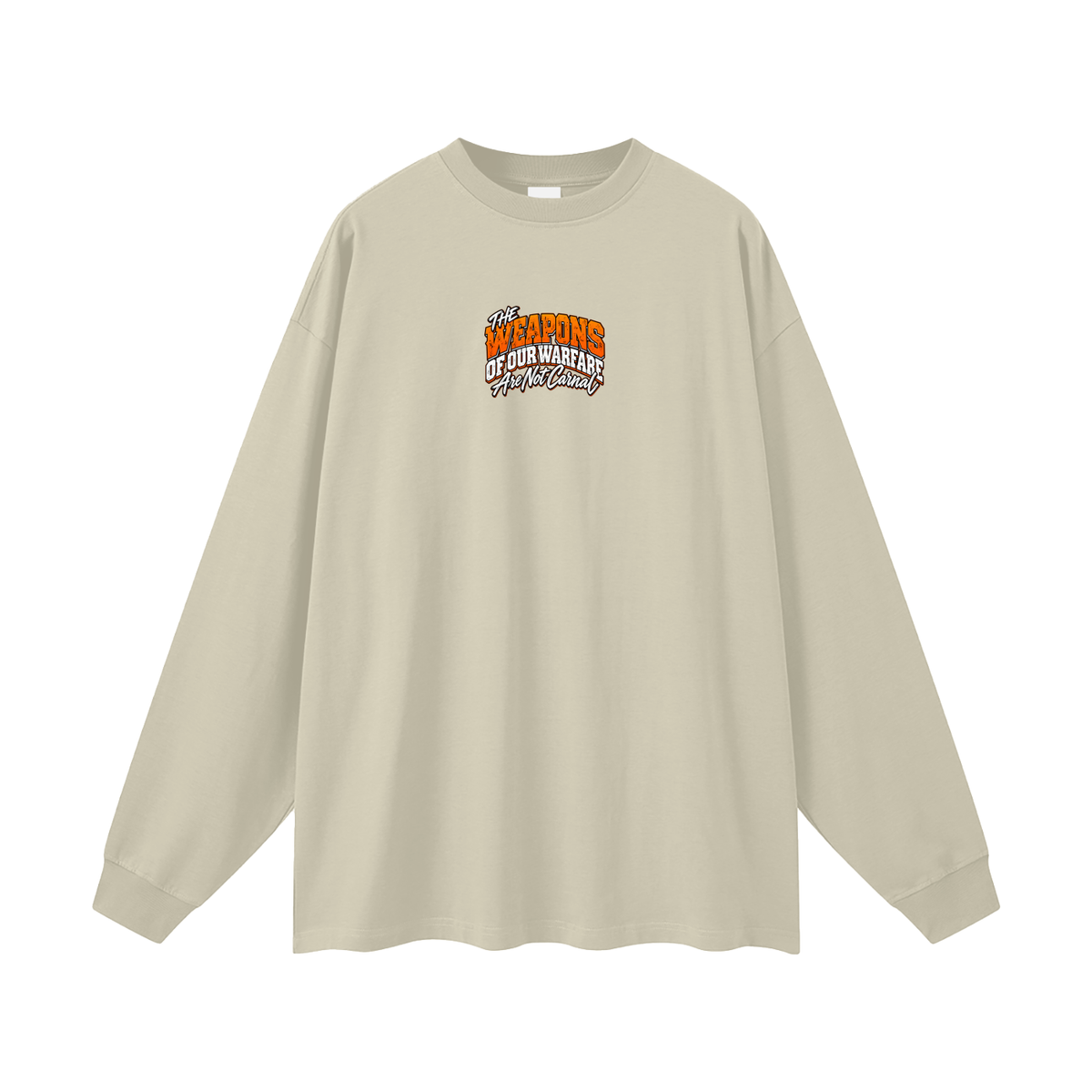 THE WEAPONS OF OUR WARFARE ARE NOT CARNAL HE IS COMMANDING EVIL SPIRITS TO LEAVE IN THE NAME OF JESUS - LUKE 10:19 - Long Sleeve T-Shirt