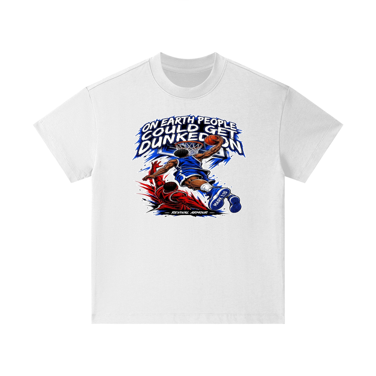 ON EARTH PEOPLE COULD GET DUNKED ON ( MARK 1:15 IS ON HIS SHOES ) Kids T-Shirt