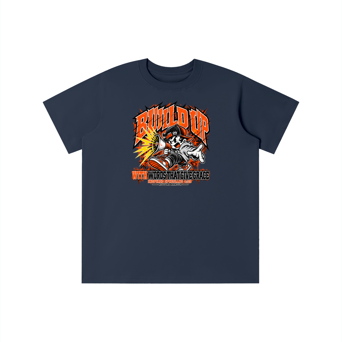 BUILD UP WITH WORDS THAT GIVE GRACE INSPIRED BY EPHESIANS 4:29 youth T-shirt