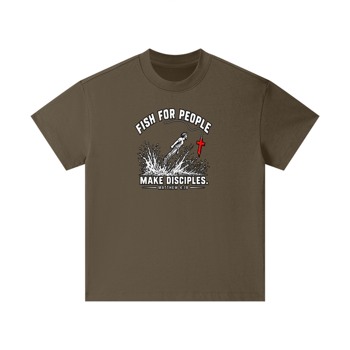 FISH FOR PEOPLE MAKE DISCIPLES. - MATTHEW 4:19 - Kids T-Shirt