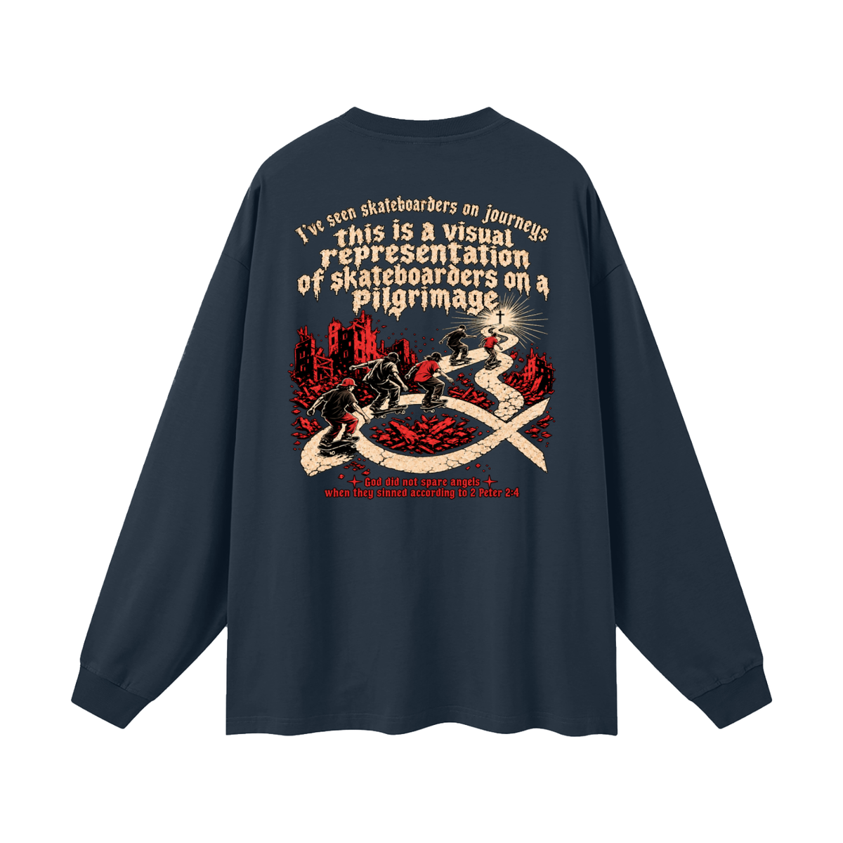 skateboarders on a pilgrimage Long Sleeve T-Shirt