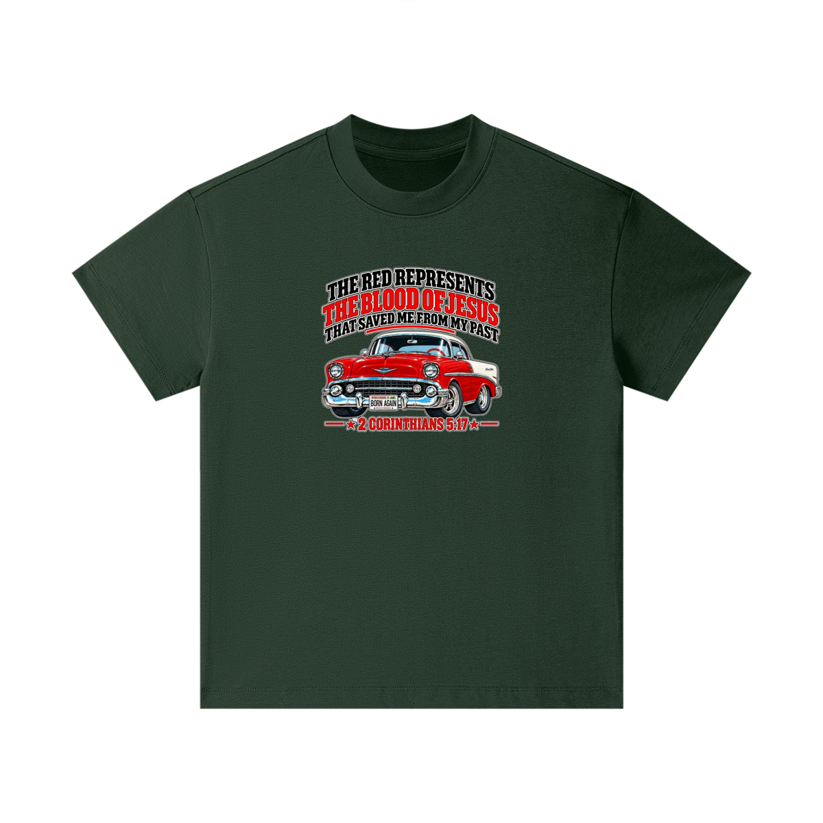 THE RED REPRESENTS THE BLOOD OF JESUS THAT SAVED ME FROM MY PAST *2 CORINTHIANS 5:17* Kids T-Shirt