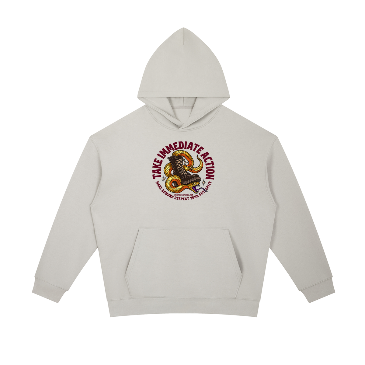 TAKE IMMEDIATE ACTION MAKE DEMONS RESPECT YOUR AUTHORITY michaeljphelps.net Hoodie